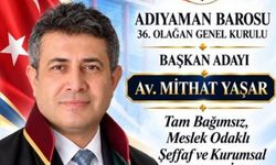 Adıyaman Barosu'nun yeni başkanı Mithat Yaşar: Başarımı üç kızıma ve merhum Nazım Pektaş'a ithaf ediyorum - Videolu Haber