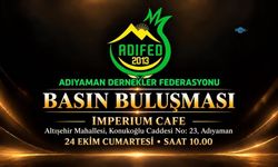 Adıyaman Dernekler Federasyonu çalışmalarını ve projelerini basın buluşmasında paylaşacak