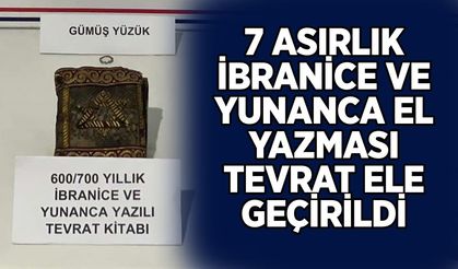 7 asırlık İbranice ve Yunanca el yazması Tevrat ele geçirildi