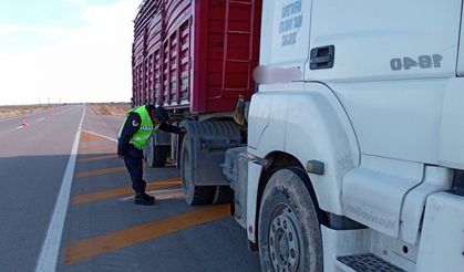 Jandarma ekipleri yollarda kış lastiği denetiminde