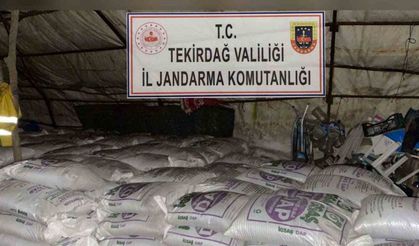 Tekirdağ’da 17 ton sahte gübre ele geçirildi