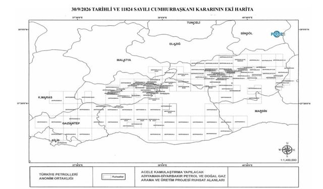 Adıyaman-Diyarbakır petrol ve doğal gaz projesi için acele kamulaştırma kararı