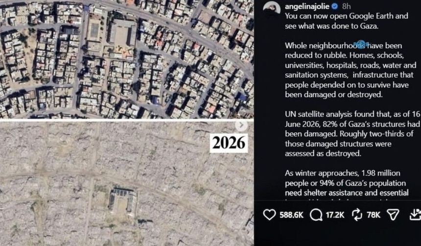 Angelina Jolie'den Gazze çağrısı: 'Yıkım gözle görülür, ihtiyaçlar biliniyor'