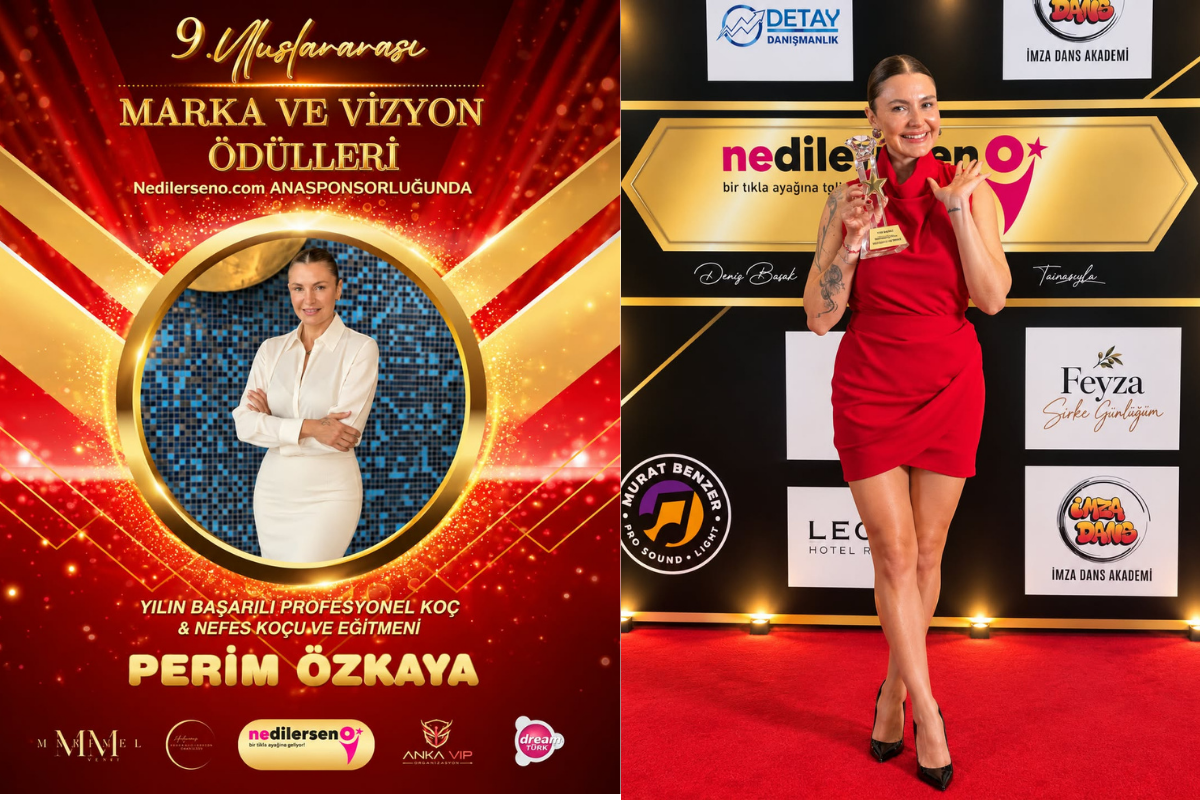 Perim Özkaya, 9. Uluslararası Marka ve Vizyon Ödülleri’nde “Yılın Başarılı Profesyonel Koç & Nefes Koçu ve Eğitmeni” Seç